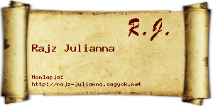 Rajz Julianna névjegykártya